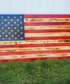 Alternative view of Wooden American Flag