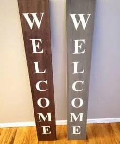 Alternative view of Don't Knock and Welcome Wooden Signs