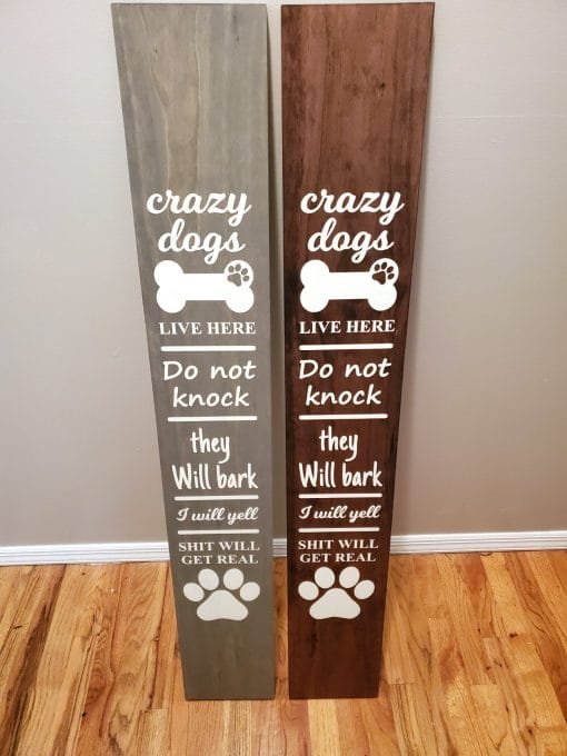 Don't Knock and Welcome Wooden Signs